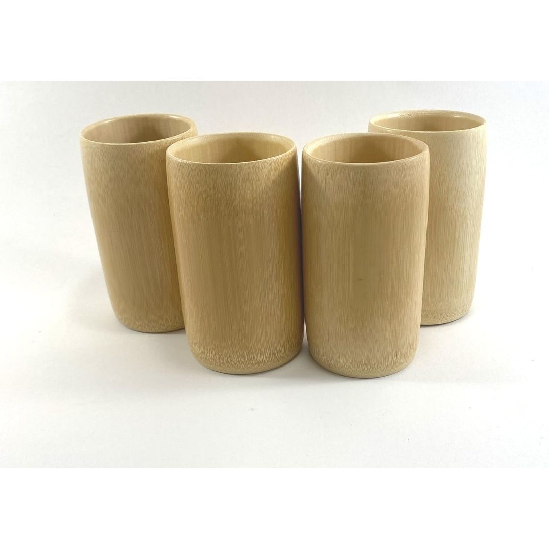 4-Piece Reusable Bamboo Cups